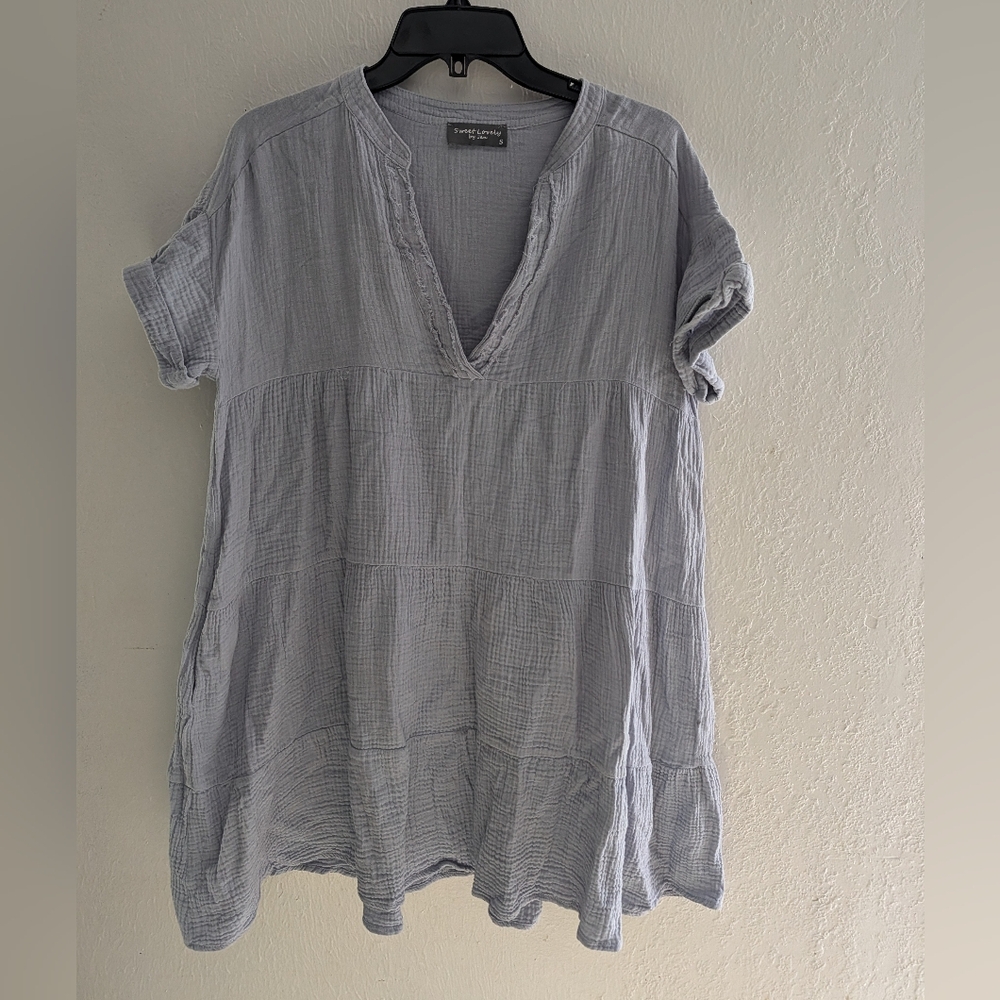 Woman's Blue Gauze Women's Tunic